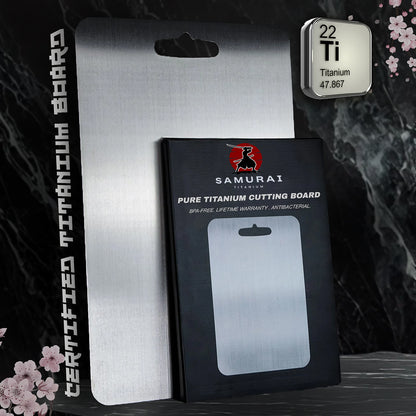 Samurai™ 100% Pure Titanium Cutting Board - Superior Hygiene & Durability