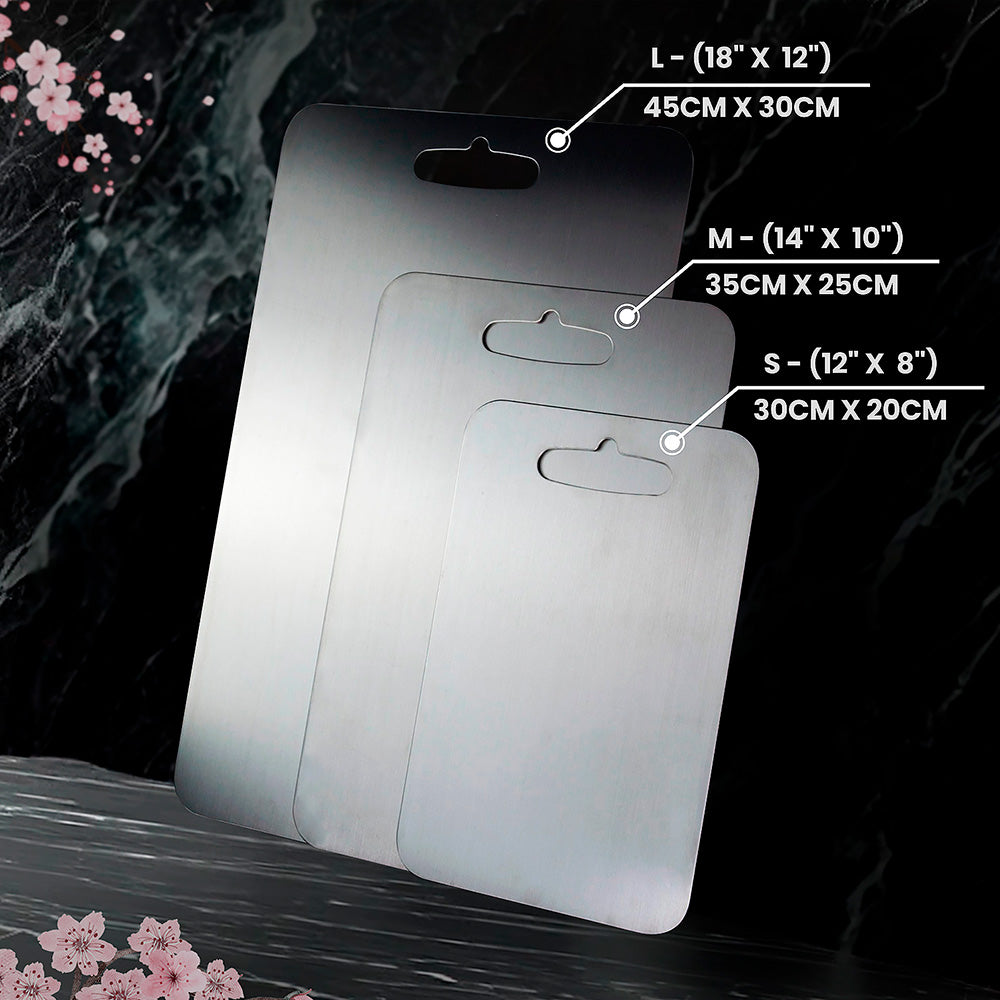 Samurai™ 100% Pure Titanium Cutting Board - Superior Hygiene & Durability