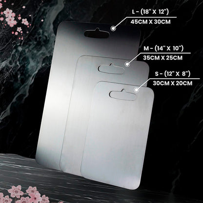 Samurai™ 100% Pure Titanium Cutting Board - Superior Hygiene & Durability